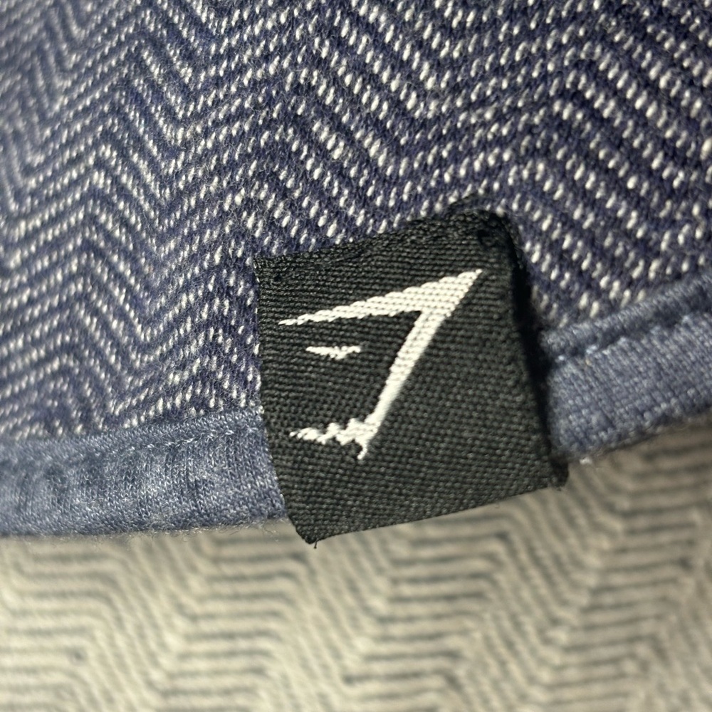 GYMSHARK Women’s Heather Dual Band Herringbone Knit Shorts- Navy/ Size Small - Picture 3 of 4